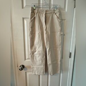 Wilfred Free Beige carpenter pants with Button Detail size 10